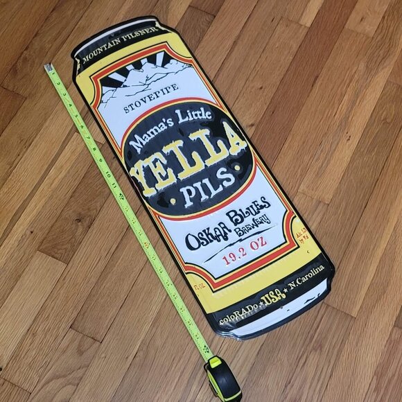 Yella Pils Metal Beer Sign Mancave Oskar Blues Stovepipe Colorada • N Carolina - Picture 2 of 2